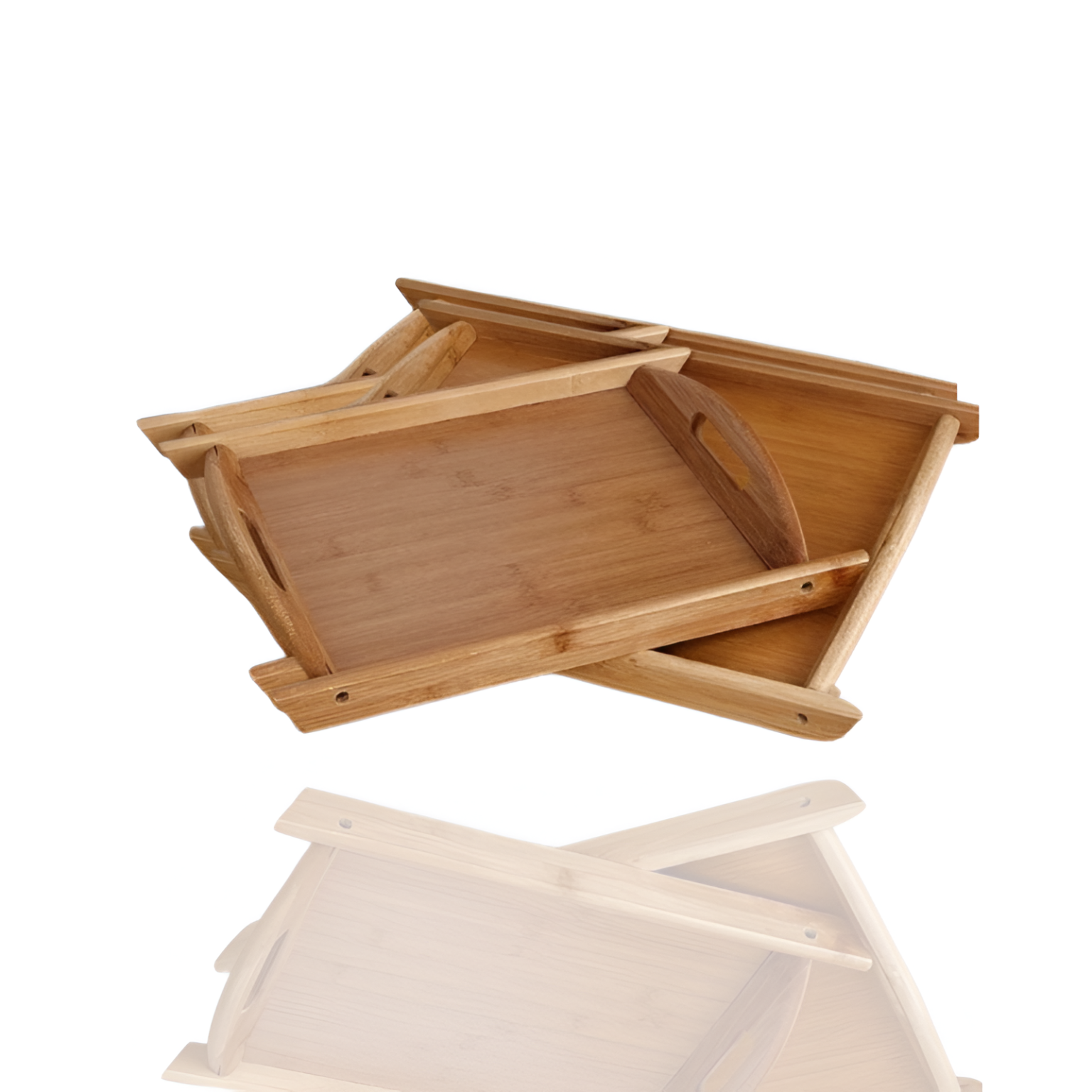 Set de 3 Plateaux rectangulaire en bambou - Maroc
