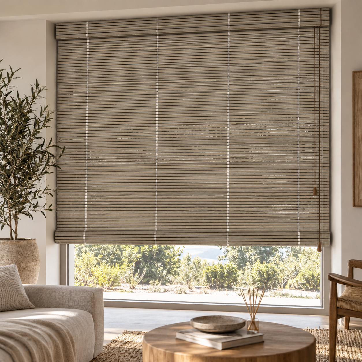 Store Bambou sur mesure Taupe