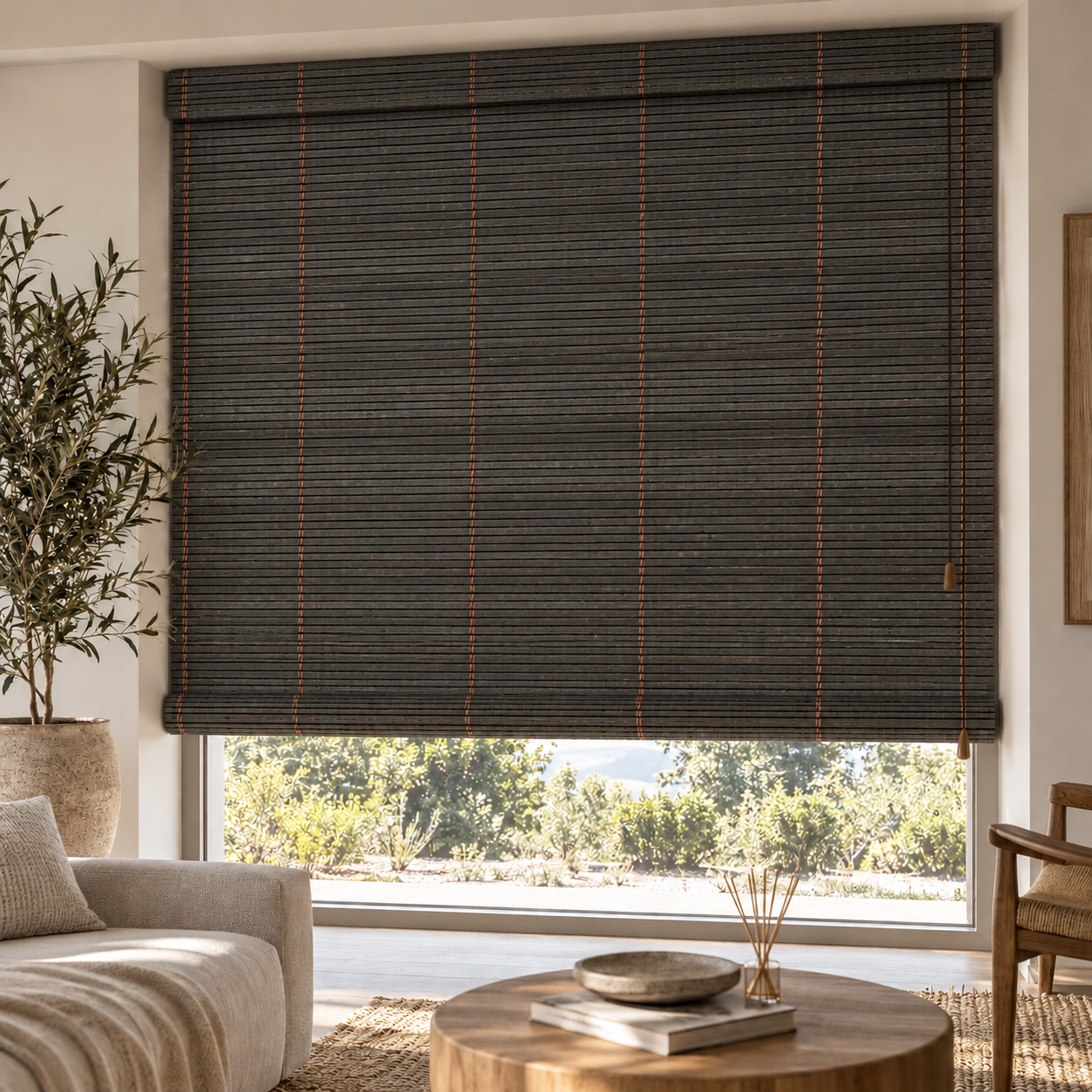 Store Bambou sur mesure anthracite