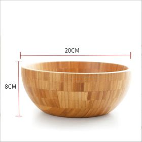 Saladier En Bambou Naturel VIETLUSH - Fait à La Main, Diamètre 30.5 Cm, Léger, Pour Service Et Décoration, Bord Blanc - 11